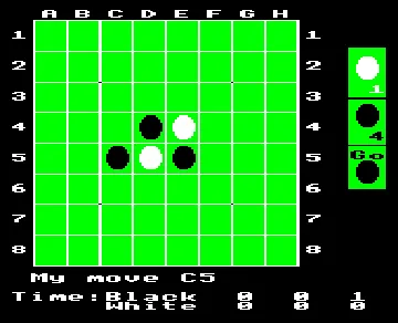 Reversi (1983)(D.Thompson) screen shot game playing